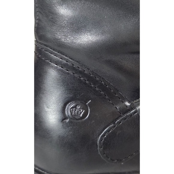 Born Crown Black Leather Knee High Boots Womens Sz 6M Style D86203 - Picture 5 of 10